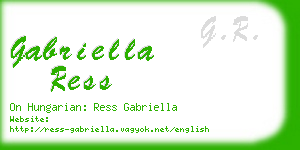 gabriella ress business card